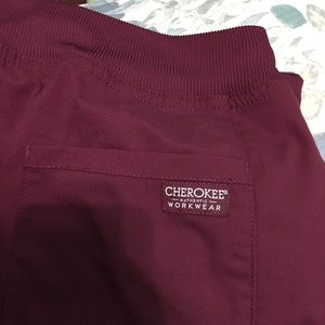 Burgundy scrubs
